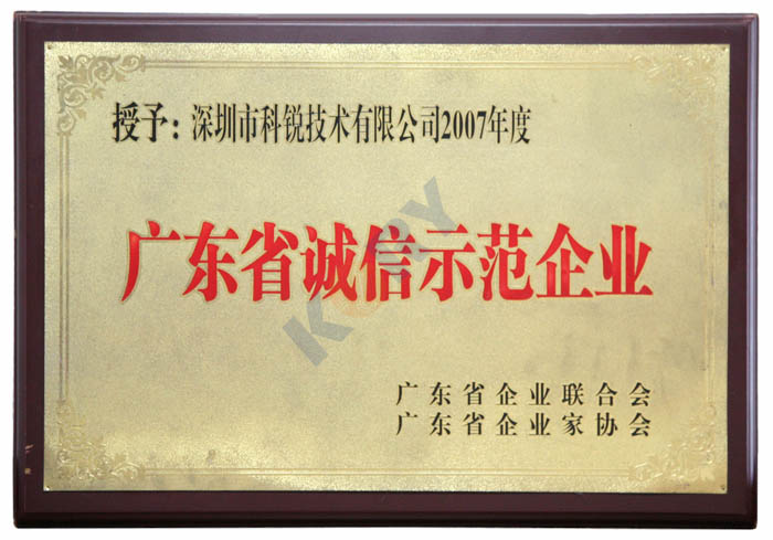 广东省诚信示范企业